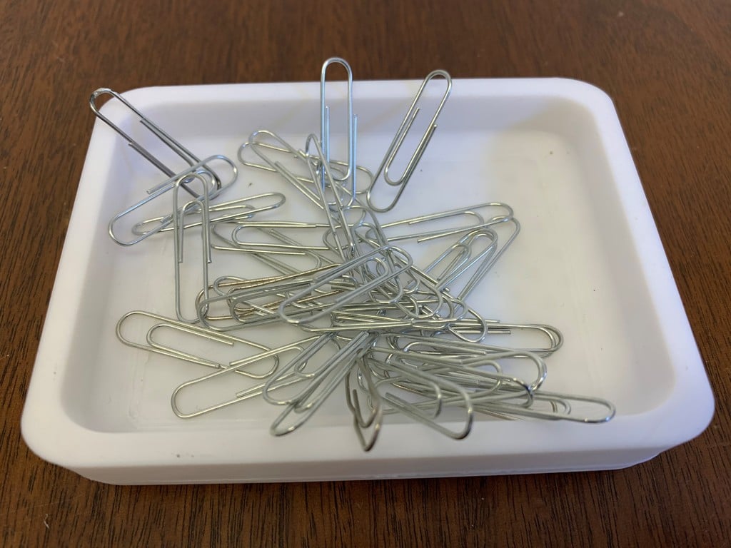 Magnetic tray for screws and paper clips