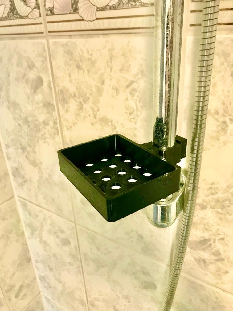 Shower counter for standard German shower rods with 25mm diameter