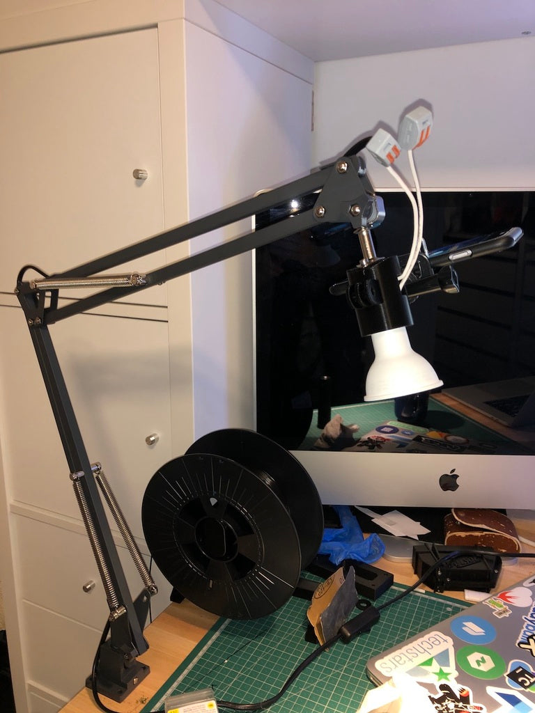 IKEA Tertial Lamp with GU10 Adapter and GoPro Mounts