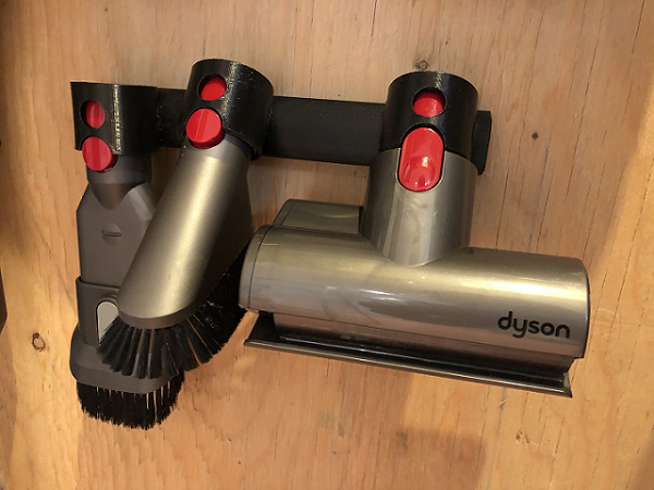 Wall Mounted Holder for Three Dyson Accessories (Compatible with Dyson V7-V11)