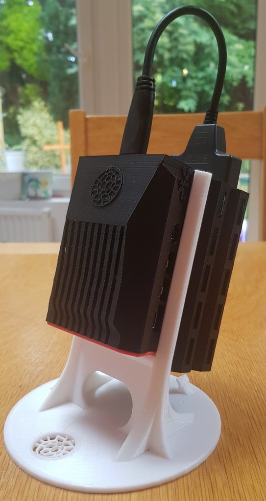 Overclocked Raspberry Pi 4 Enclosure with SSD Holder and Stand