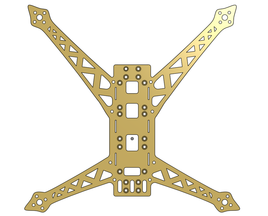320mm Racing Drone Frame Optimized for 3D printing