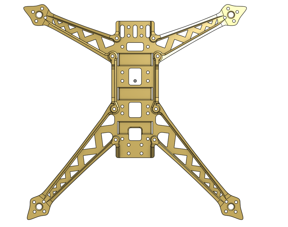 320mm Racing Drone Frame Optimized for 3D printing