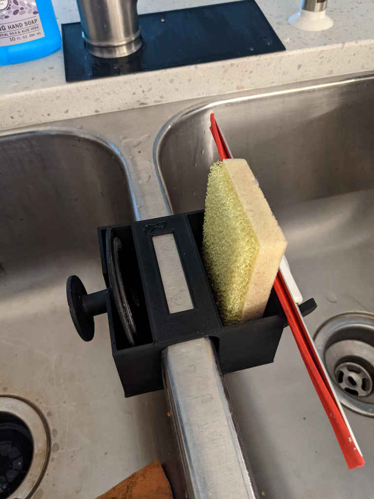 Wash Caddy for Holder of Drain Stopper, Sponge, Squeegee and Miscellaneous Items