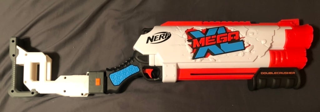 Standard Stock Attachment Point for Nerf Mega XL Doublecrusher