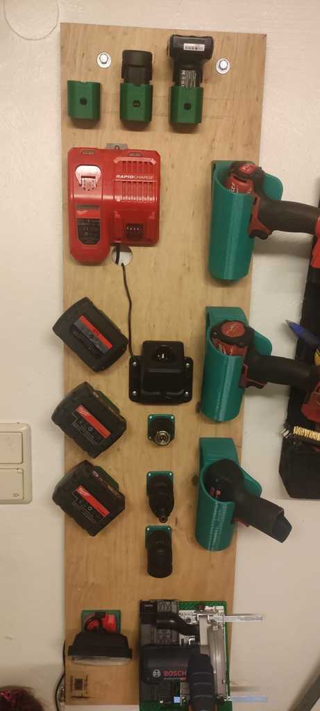 Universal drill holder for wall mounting