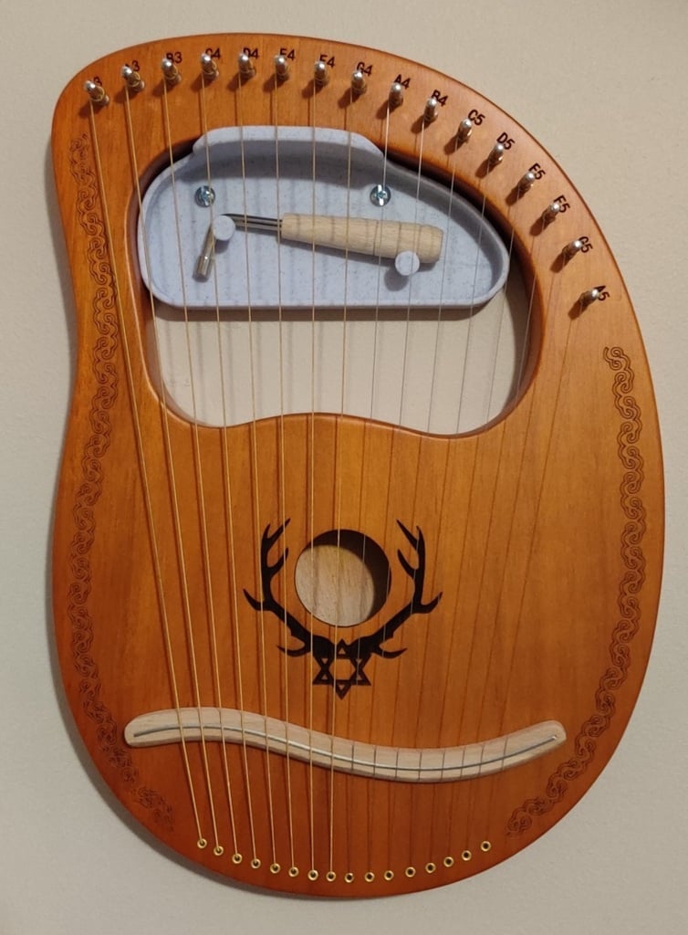 Lyre Harp Wall Hanger and Mounting
