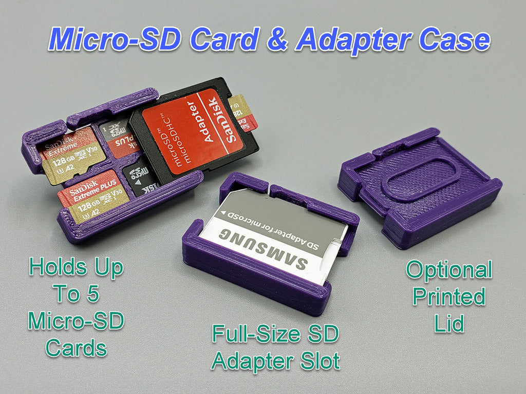 Micro-SD Card &amp; Adapter Case, Small