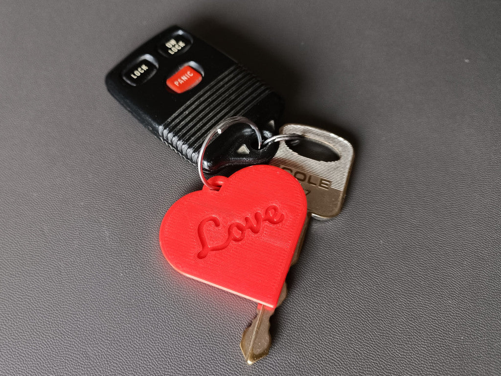 Personalized Customizable Heart Shaped Keychain