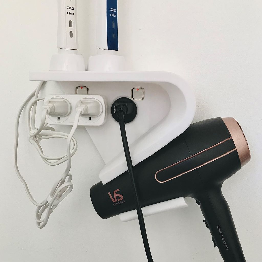 Hairdryer Holster with Tray for AU Double Power Point