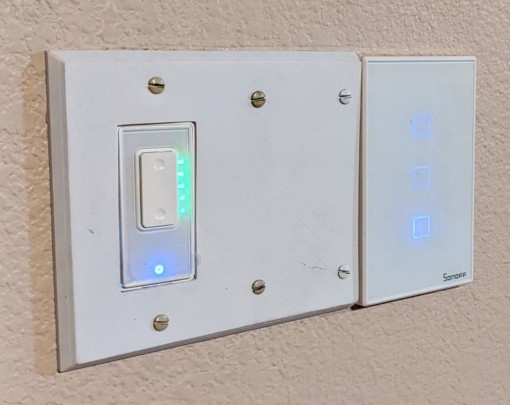 4-way switch cover with Sonoff TX and 1 Decora Dimmer Switch
