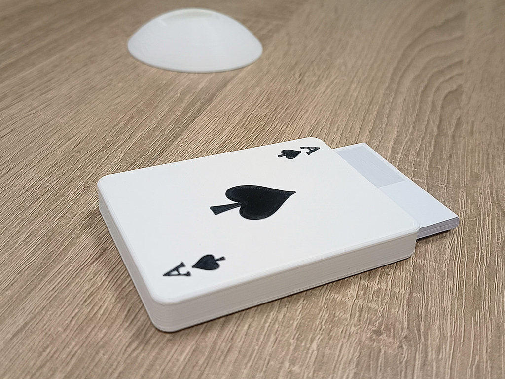 Playing card holder for business cards