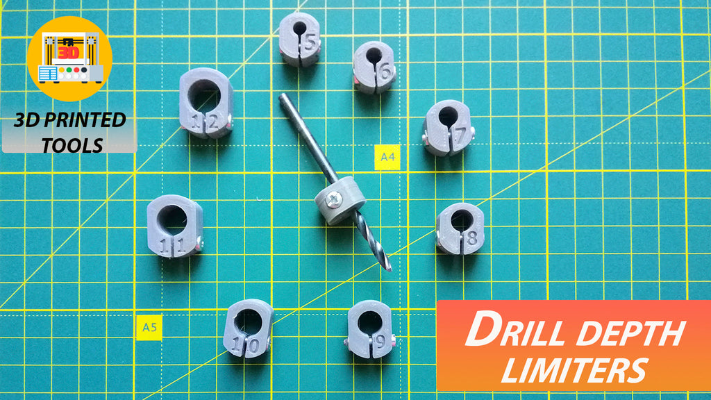 Plastic drill depth limiter
