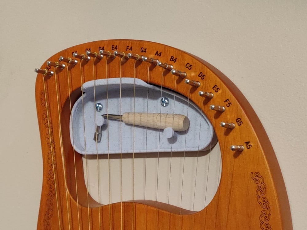 Lyre Harp Wall Hanger and Mounting
