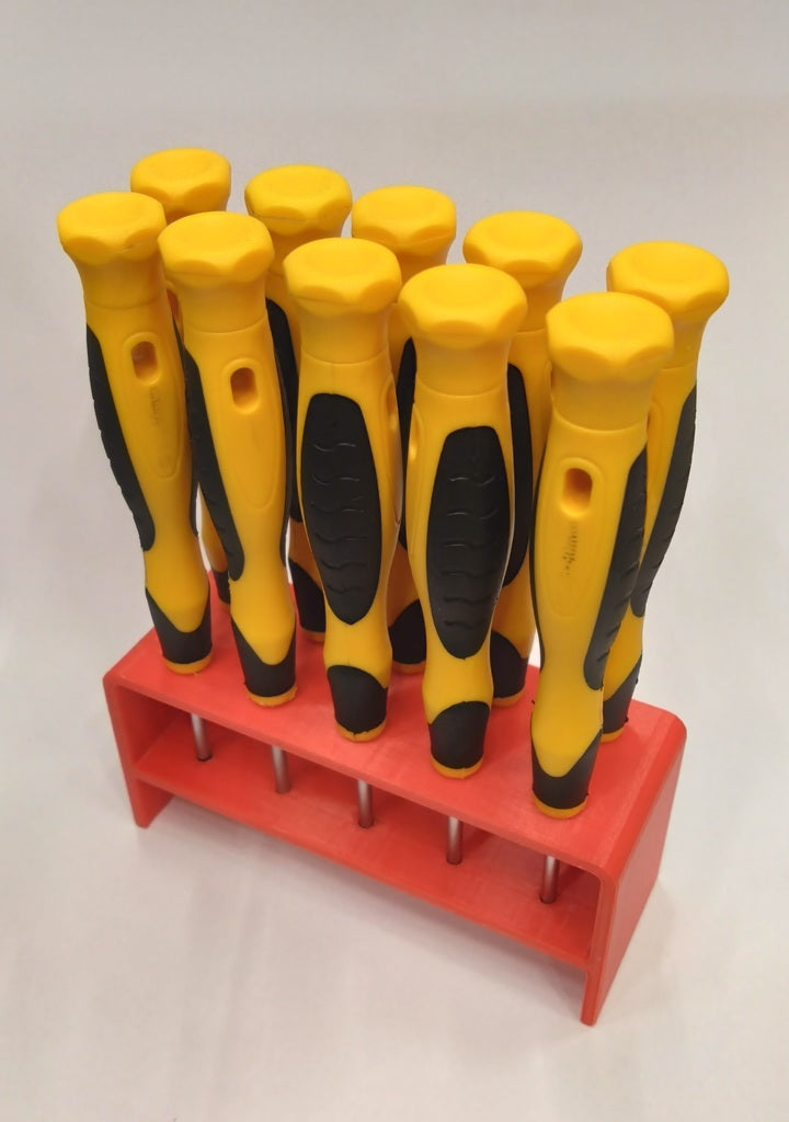 Table holder for mini set of screwdrivers