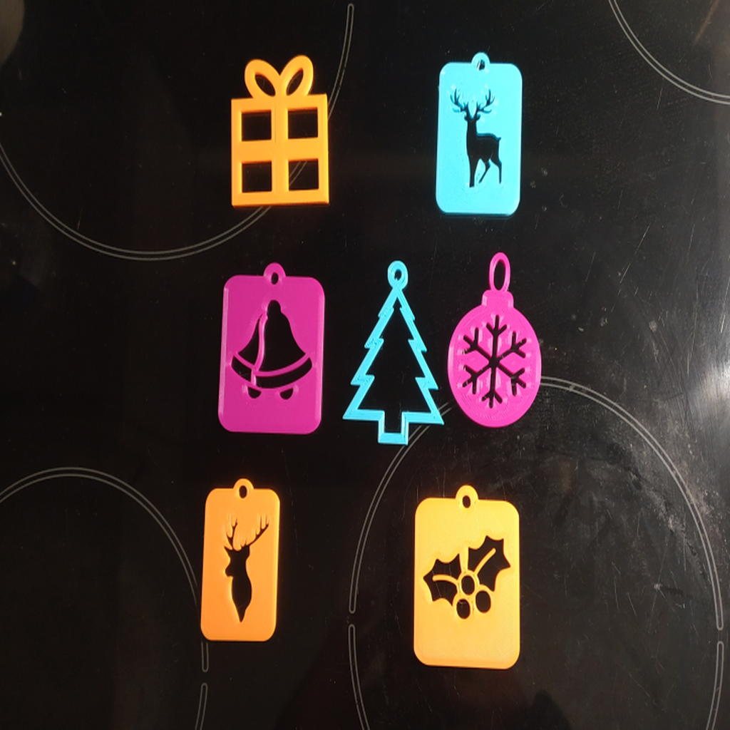 Lasercut Christmas decorations for 3D printing