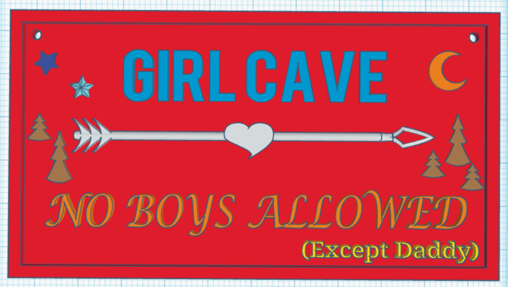 Girls Cave Room Sign