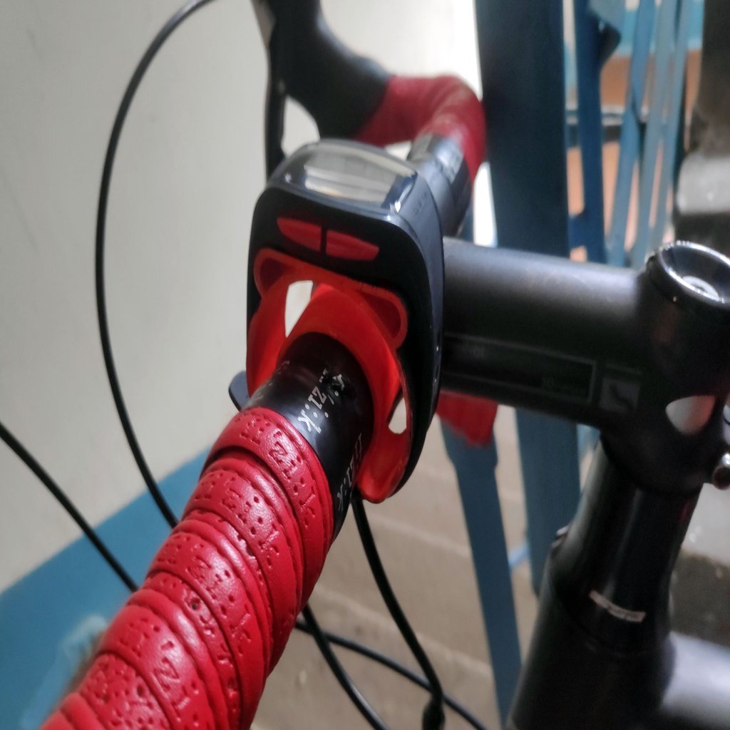 Pulse meter watch holder for bicycle handlebars