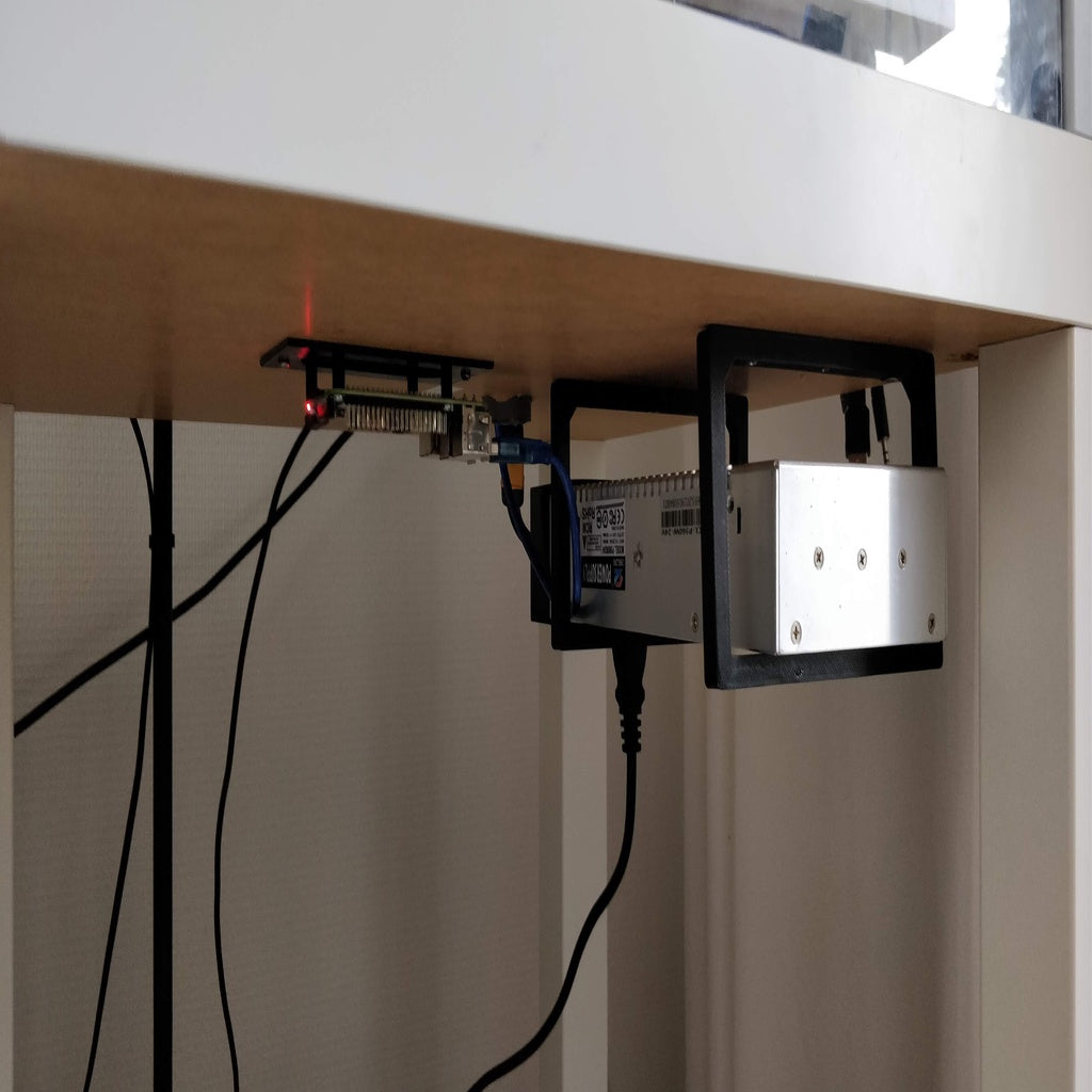 Universal power supply holder for Ikea Lack