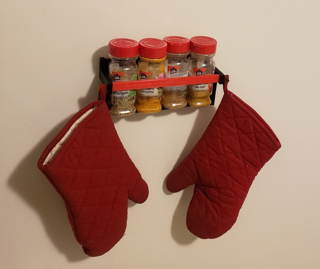 Light easy print spice holder for wall mounting