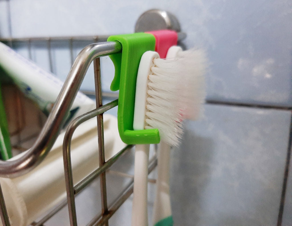 Minimalist toothbrush holder for bathroom