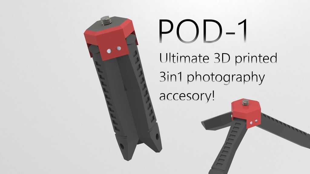 POD-1 Ultimate 3in1 Photo Accessories: Camera, Grip, Monopod, Tripod
