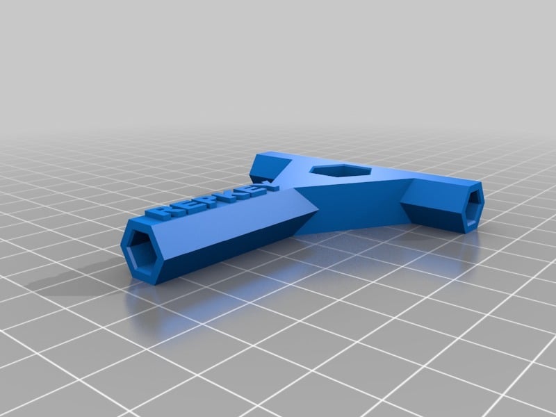 RepRap Prusa Mendel RepKey: 3D printed key and screwdriver with M8 nut tool